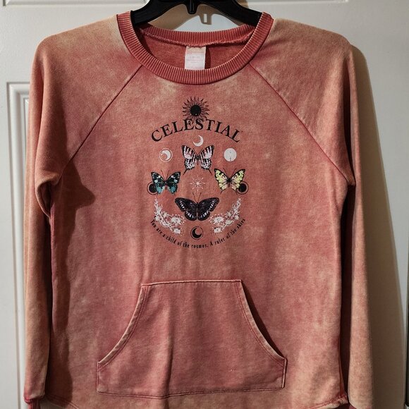 Celestial Butterfly Sweatshirt Size Large - Picture 1 of 5